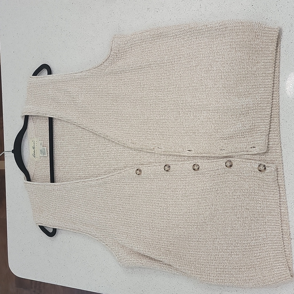 Eddie Bauer Cream Vest Men' Small